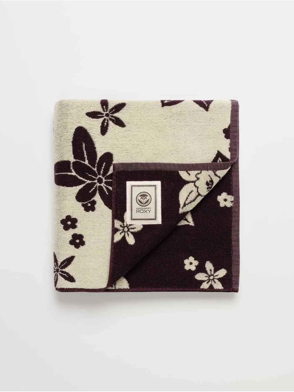 Madhappy Roxy Reversible Floral Towel - Cream & Brown